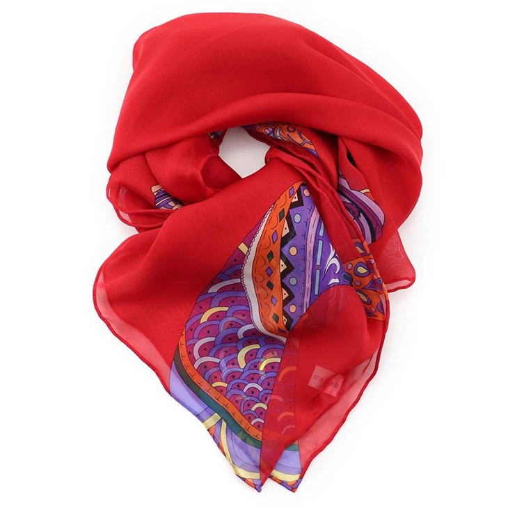 Animal Print Chiffon Scarf